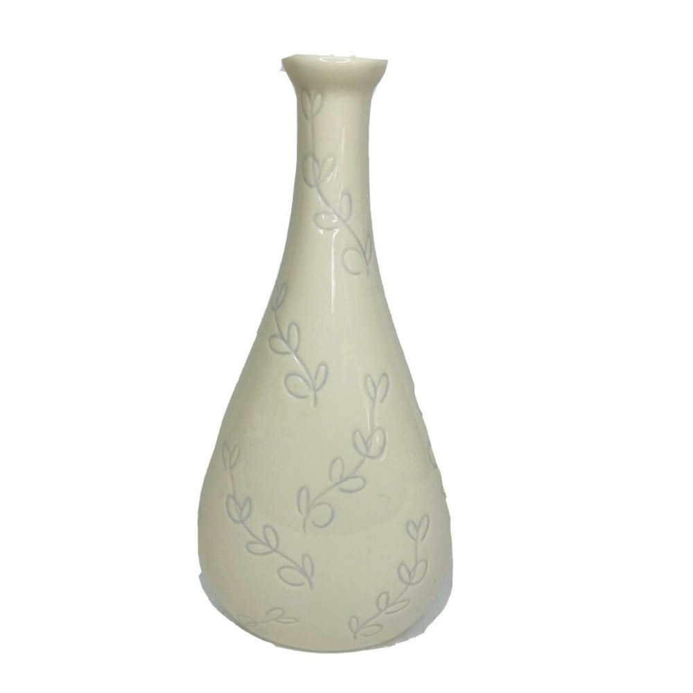 vintage Lennox Budvase flowers budding birthstone Sandra magnussum Cream Blue